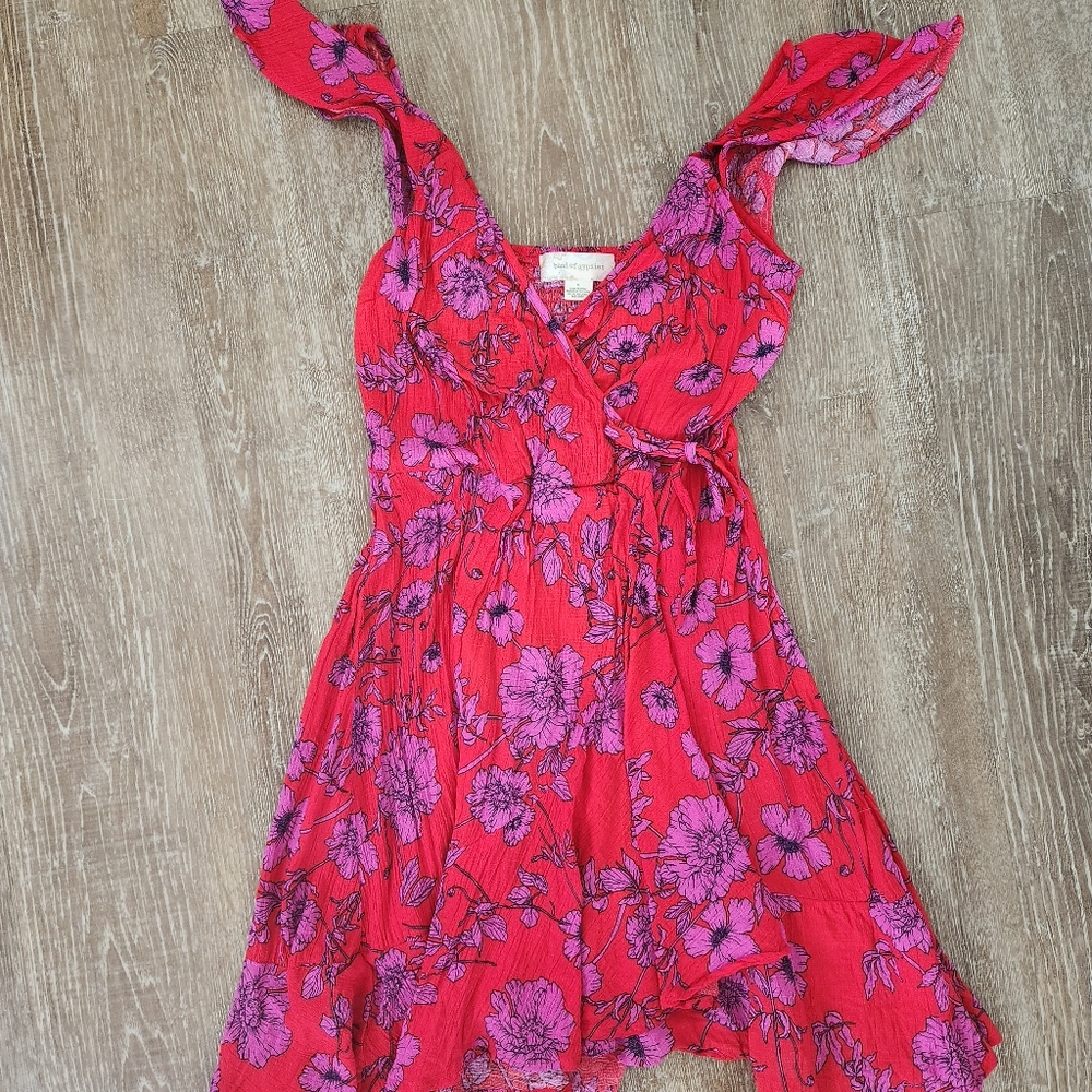 Band of gypsies faux wrap dress